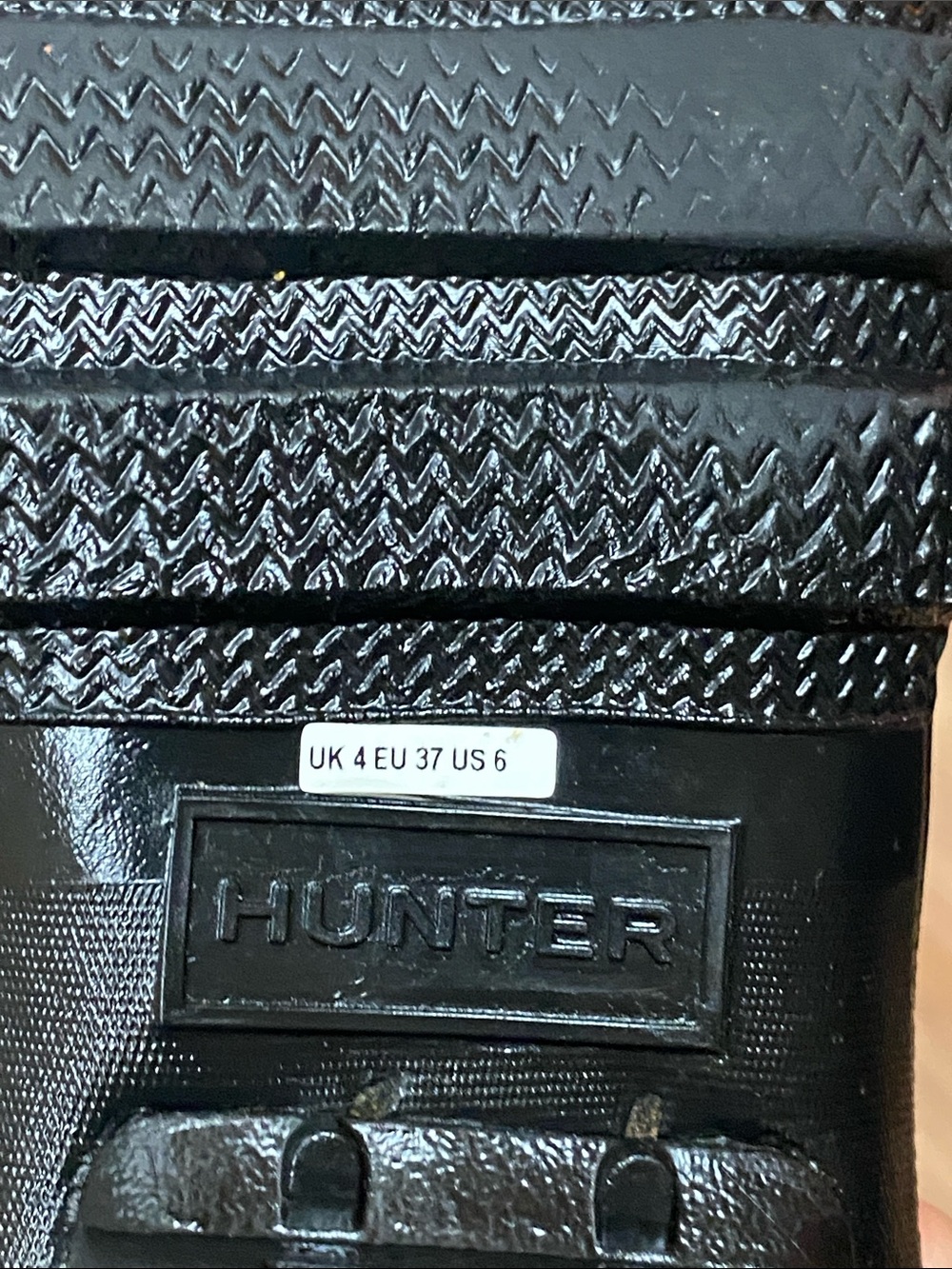 HUNTER Original Tall Gloss Rain Boot Women's Size 6 WFT1000RGL-BLK - Picture 14 of 14